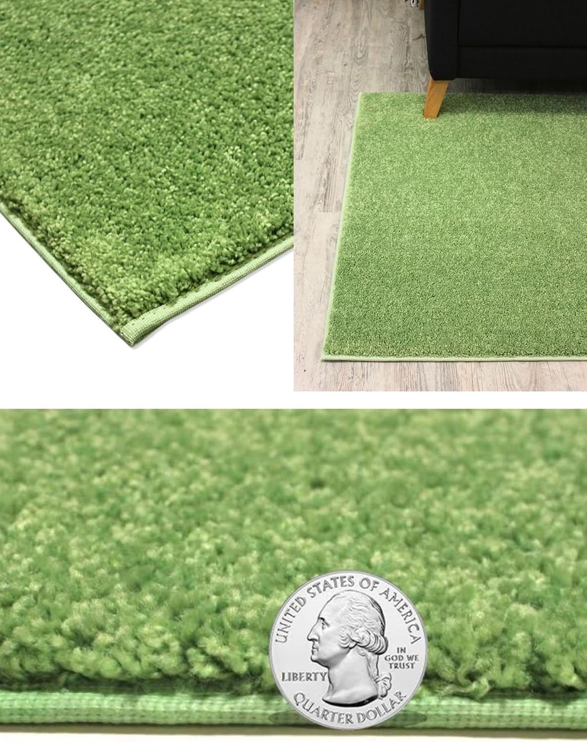 KOECKRITZ Soft and Colorful Kids Classroom Area Rugs (Passes Flammability Pill Test) Many Sizes and Bright Colors to Select from (6' x 8', Lime)