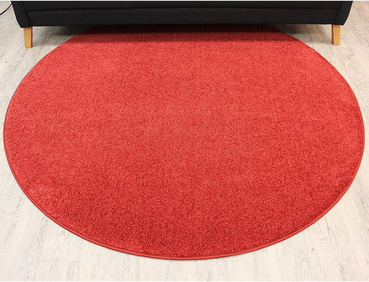KOECKRITZ Soft and Colorful Kids Classroom Area Rugs (Passes Flammability Pill Test) Many Sizes and Bright Colors to Select from (4' Round, Fire Engine)