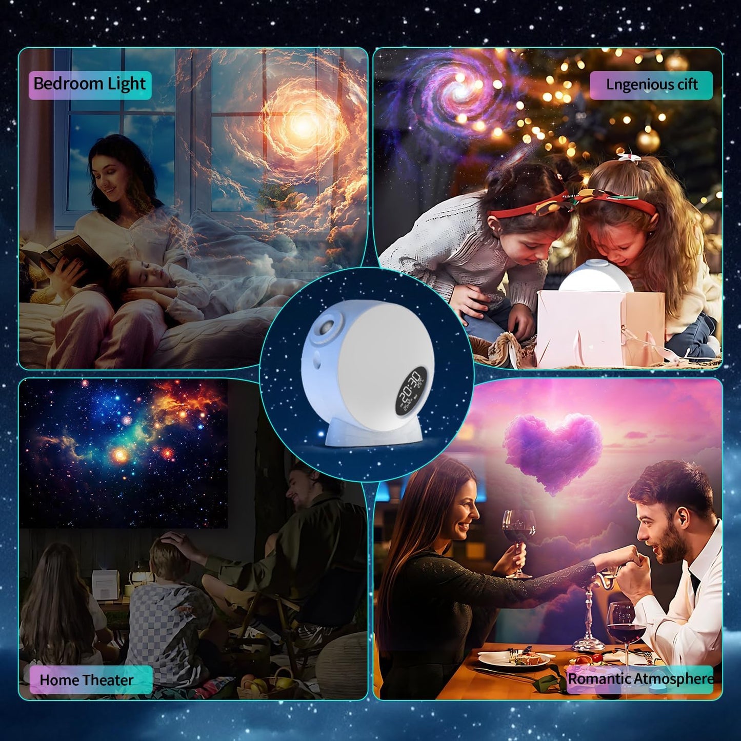 Galaxy Projector, Planetarium Star Projector for Bedroom,13 in 1 Galaxy Light,with White Noise and Timer,for Space for Kids Adults Bedroom Decor Birthday Gifts