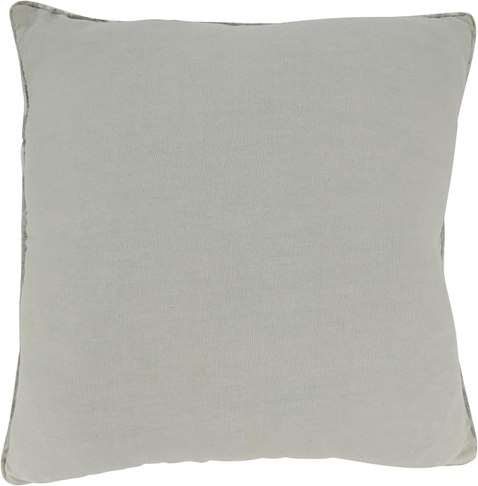 SARO LIFESTYLE Luxurious Embroidered Velvet Swirl Down Filled Pillow, 20"x20", Slate