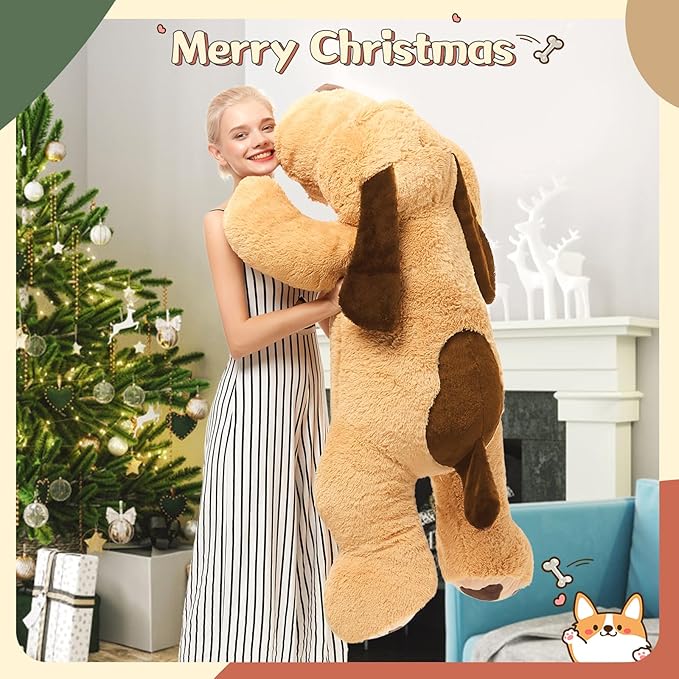 MorisMos Giant Stuffed Dog Animals, 51inch Big Stuffed Dogs Plush, Soft Large Puppy Pillow for Kids, Girls, Boys