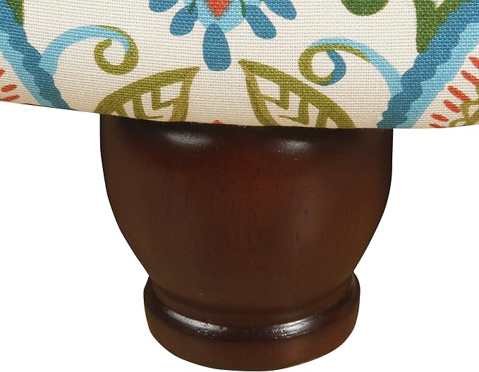 HomePop 24" Large Round Storage Ottoman - Bold Paisley