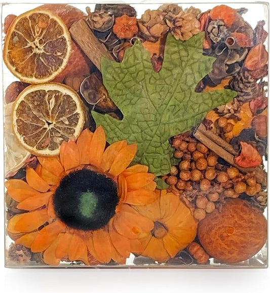 ANDALUCA Decorative Sunflower Fragrance Potpourri Fall Autumn Home Décor (Pumpkin Spice)
