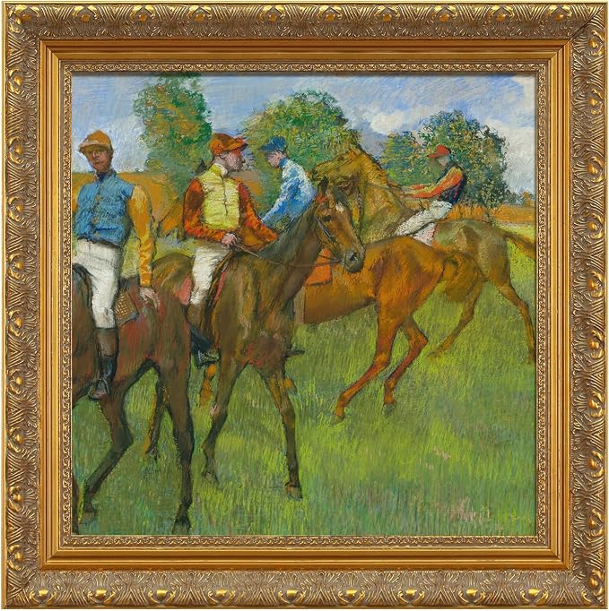 DIY Solid Wood Ornate Frame for 20x20 Rococo Paintings, 2.4” Wide Gold Traditional Frame for Pictures Art Lover Housewarming Birthday Wedding Grandparents Teacher Gift, No Cover & Back