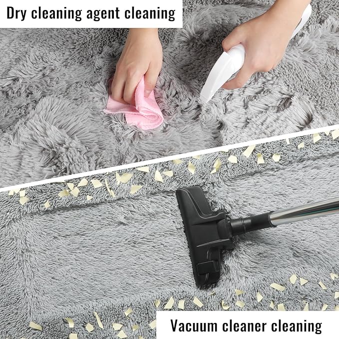 PAGISOFE Grey Runner Rugs for Hallway 2x6 Ft, Super Soft Fluffy Rug Home Decor Aesthetic, Fuzzy Plush Long Bedside Rugs, Plush Shag Carpet for Bedroom, Kids Room, Teen Dorm Nursery Room Decor