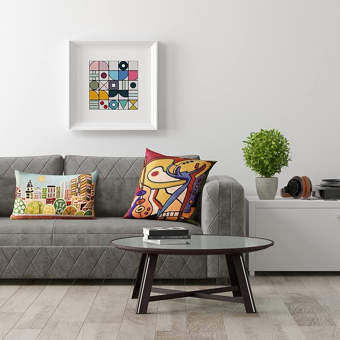Boston Pillow Cover | Karla Gerard Kennedy Greenway | Boston City Pillowcase | Kids Room Pillow | Boston Lover Gift | Boston Housewarming Gift | Hand Embroidered Wool Size - 14x24