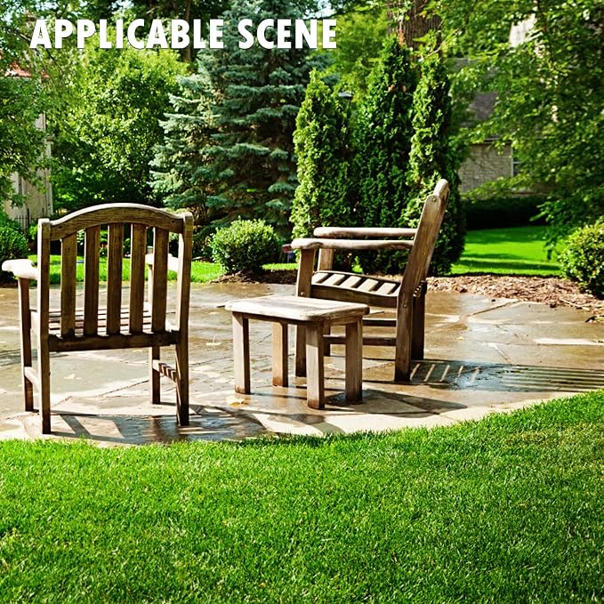 Heyroll Artificial Turf Grass Indoor Outdoor 7 ft x 36 ft, 0.8 inch Realistic Synthetic Fake Grass, Artificial Lawn Rug Dog Pets Mat, Turf Carpet for Patio Landscape Backyard, Custom Size