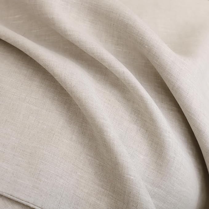 Linen Pillow Cases Queen Size Set of 2, 100% French Flax Linen Pillowcases Breathable Washed Pillow Covers with Envelope Closure for Cooling Sleep Bedding Gift(Natural Linen,20x30)