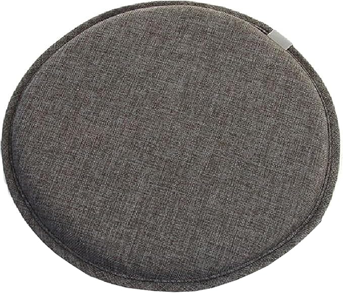 Round Seat Cushion with Ties Breathable Bar Stool Cushion Cover Tatami Cushion Pillow Kitchen, Home, Office Chair Cushion Cover (12 inch, Dark Khaki)