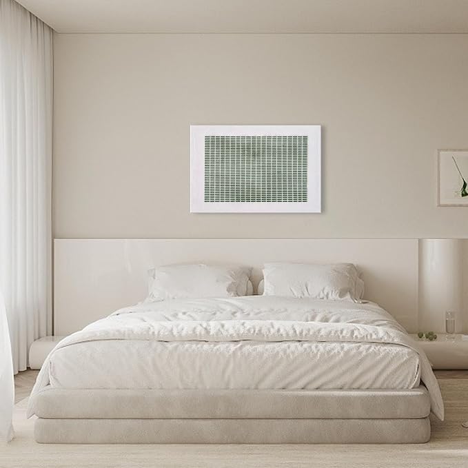 NANKAI Art Hand-Drawn 3D Green Block Texture Abstract Painting in Modern Minimalist Style, Suitable for wall Decoration in Homes, Offices or corridors 36x24 inches