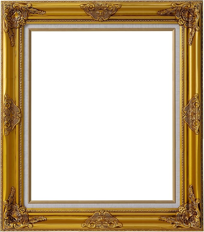 Classic 20x24 inch Picture Frames: Ornate Gold 24x20 Poster Frames for Canvas Photo Painting, Artwork, Wooden Antique Gallery Wall 20 x 24 Frames without Acrylic Glass and Backing