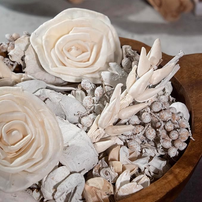 Linen White Fragrance Potpourri Bag Home Décor | Floral Petals Vase & Bowl Filler