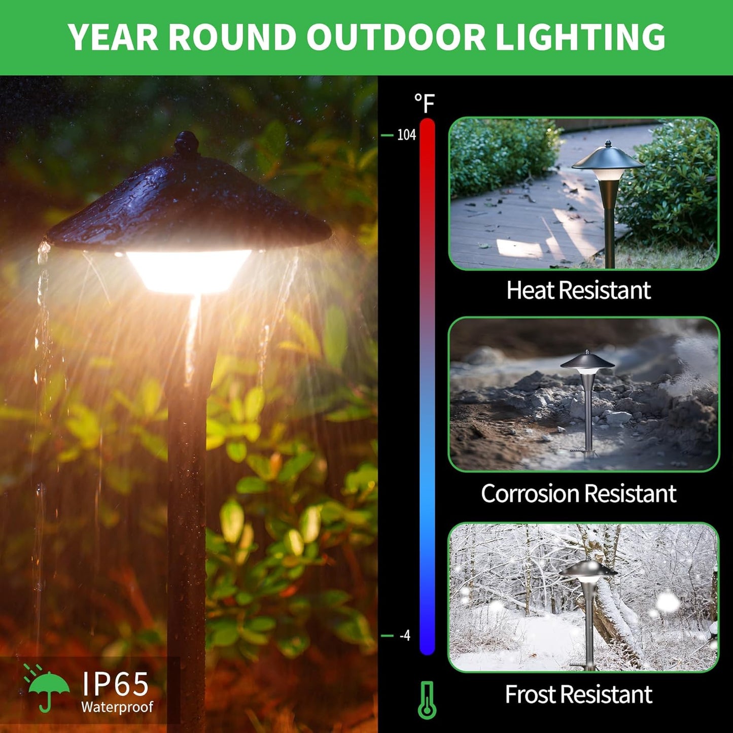 Outdoor Low Voltage Pathway Light - 5CCT Adjustable Walkway Lights LED, 12V Landscaping Pathlights, Mushroom Shape Driveway Lighting Waterproof IP65 ORB Aluminum for Sidewalk Lawn (10 Pack)