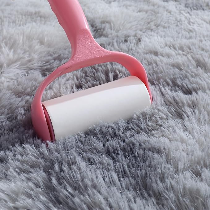 AROGAN 2x4 Feet Soft Runner Rugs for Bedroom Plush Fluffy Rug, Shag Furry Area Rug Carpet Non Shedding for Nursery Children Kids Girls Room Home Hallways Decorative, Grey and White