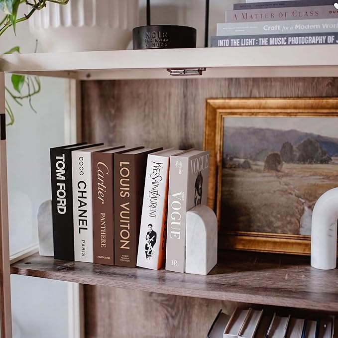 PROBENEX Suite Large | 7 PCS Faux Decorative Books for Home Decor | Not Real Books (Cardboard Boxes) | Coffee Table, Bookshelf & Shelf Styling Display Props for Living Room, Office