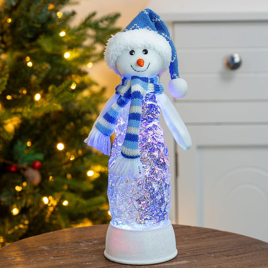 Christmas Snow Globe Lantern Indoor Decor, Cardinal Snowman Christmas Tree with Music,6H Timer,USB Lined/Battery Operated Lighted Lantern for Christmas Festival Decoration Gifts