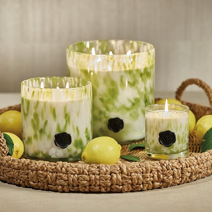 Zodax Apothecary Guild Scented Opal Glass Jar Candle - 128 oz/5-Wick - Sicilian Lemon Bergamot
