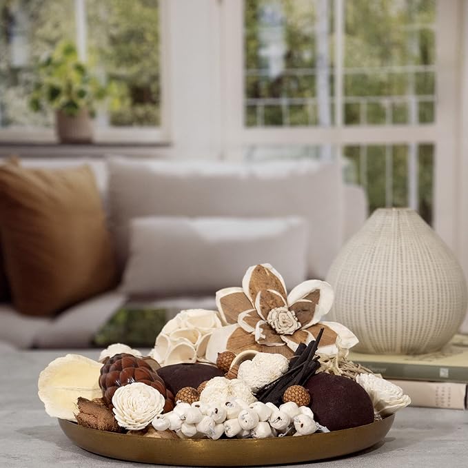 ANDALUCA Maison Box Fragrance Potpourri Decorative Vase & Bowl Filler Home Décor (Coconut Sandalwood)