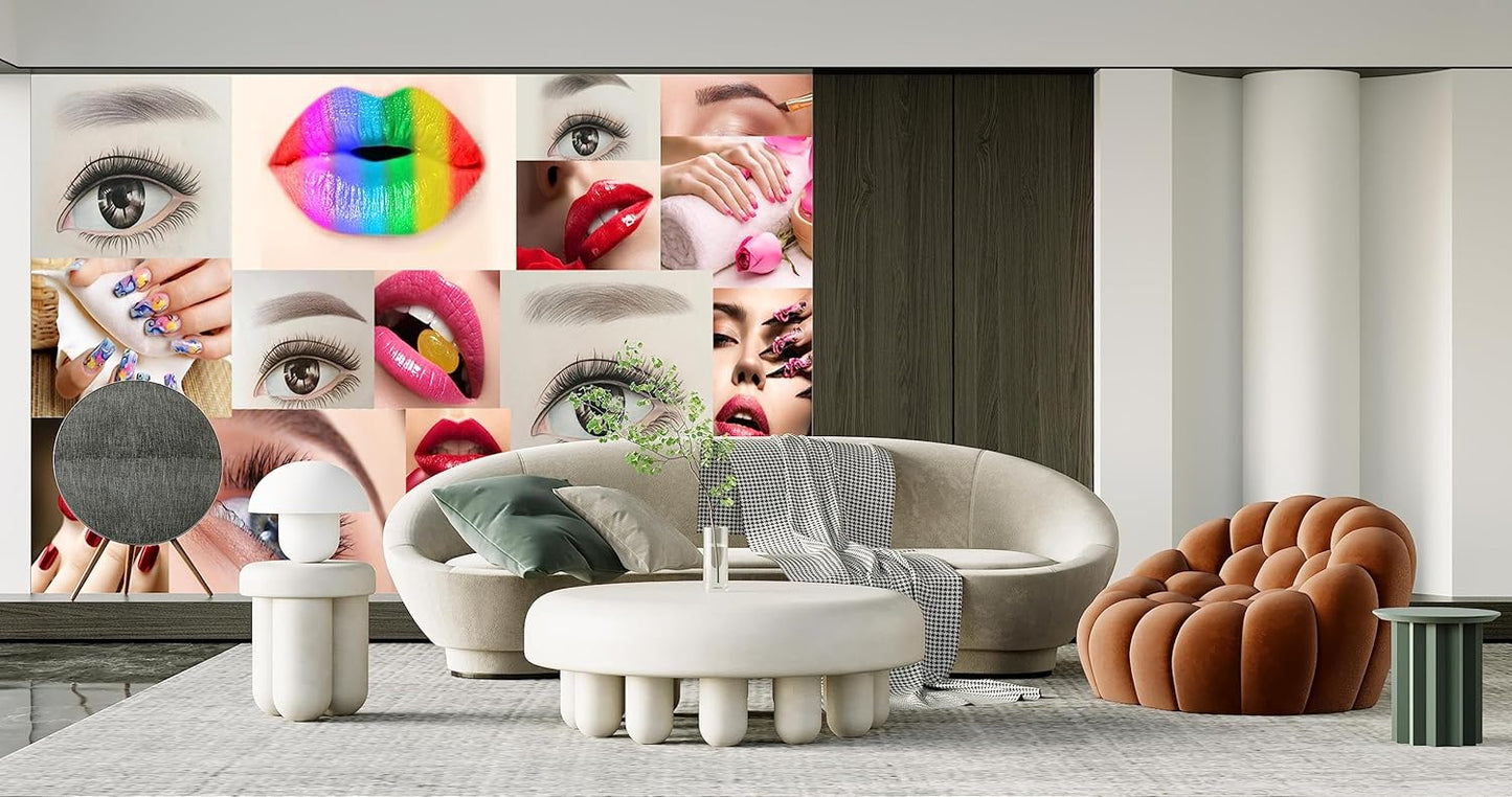 Beauty Salon Nail Enhancement Lipstick Eyelashes Wall Mural Wallpaper 137" x 100"