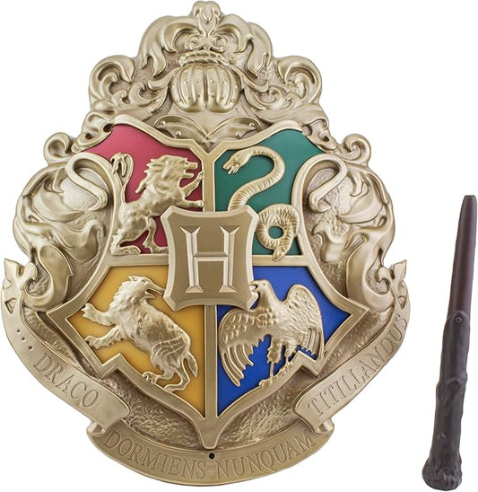 Paladone - Harry Potter - Hogwarts Crest - Lamp with Control Wands Black