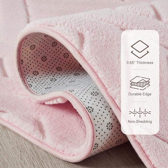 Macgace Ultra Soft Pink Area Rug for Girls Bedroom, 4x6 Modern Geometric Shag Rugs with Nonslip Backing for Living Room, Washable Fuzzy Carpet for Cozy Kids Room Nursery