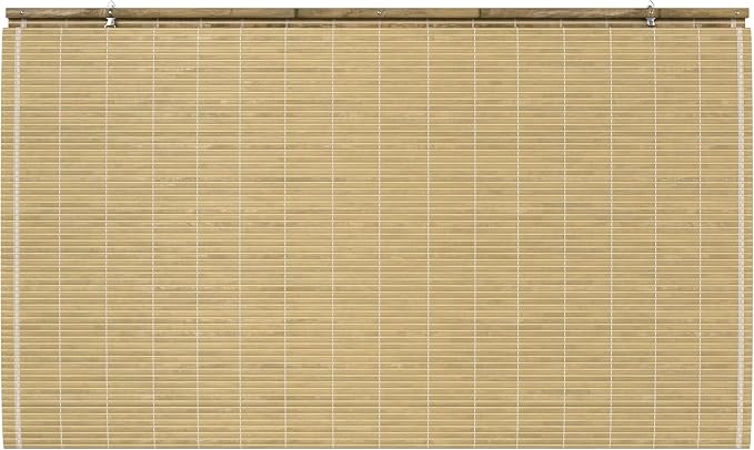 Red Lantern Burnt Bamboo Cordless Window Shade - Natural, 48" Wide