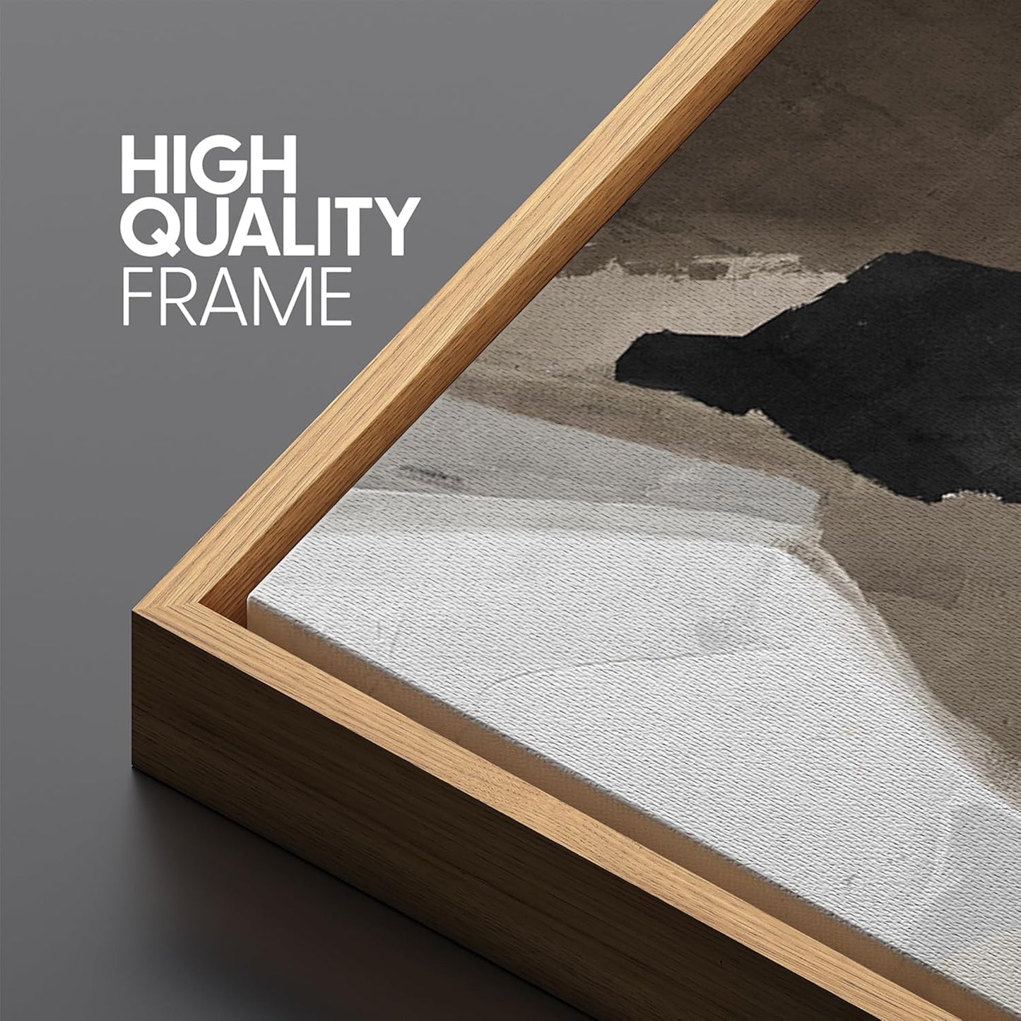 MUDECOR Extra Large Framed Canvas Print Wall Art Abstract Earth Tones Illustrations Antique Retro Fine Art Illustrations Decorative Colorful for Bedroom - 60"x30"