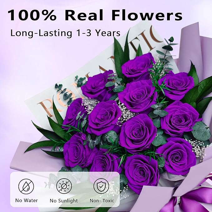 Vrioca Flowers for Delivery, Preserved Flowers Bouquets, Birthday Gifts for Women Mom