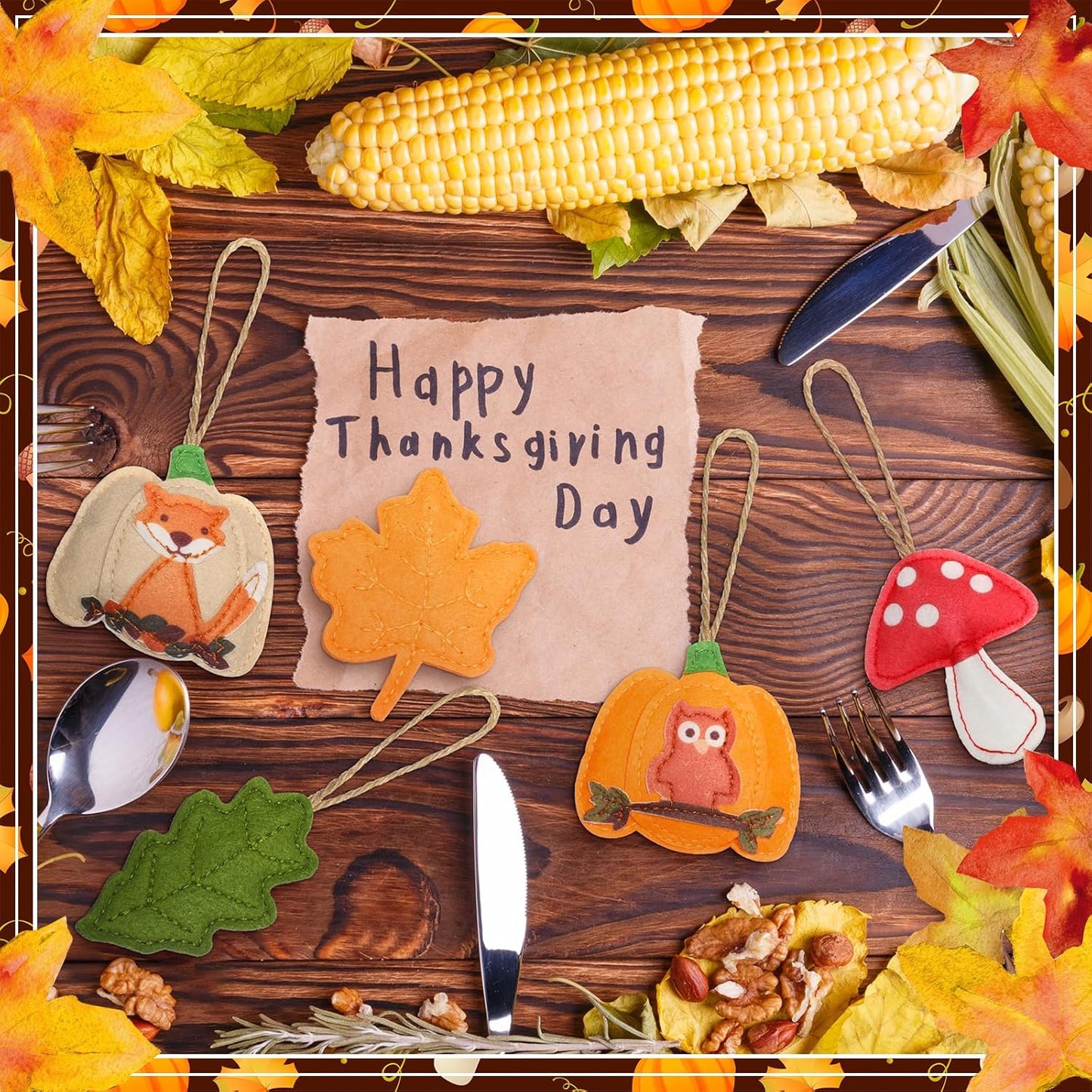 12 Pcs Fall Thanksgiving Tree Decoration 3D Felt Pumpkin Maple Leaf Hanging Felt Pumpkin Hanging Ornaments Fall Decoration 3.15 Inch for Farmhouse Harvest Autumn