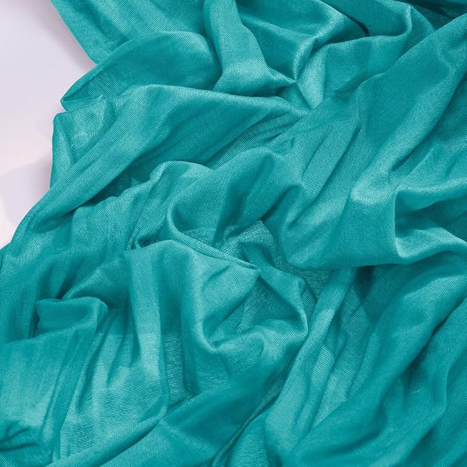 Socomi Teal Blue Easter Spring Cheesecloth Table Runner Boho Rustic Gauze 120 inch 10FT Cheese Cloth Runner for Wedding Party Baby Shower Birthday Home Decor