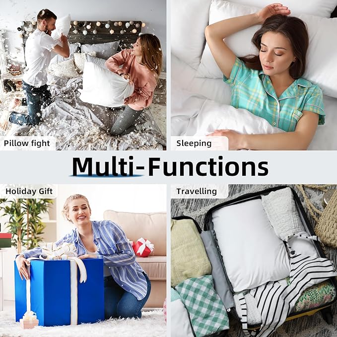 YSTHER 22x22Euro Pillow Inserts Set of 2, Premium Down Feather Pillows for Couch & Bed - Hypoallergenic, Machine Washable, Fluffy Decorative Throw Pillow Inserts (White)
