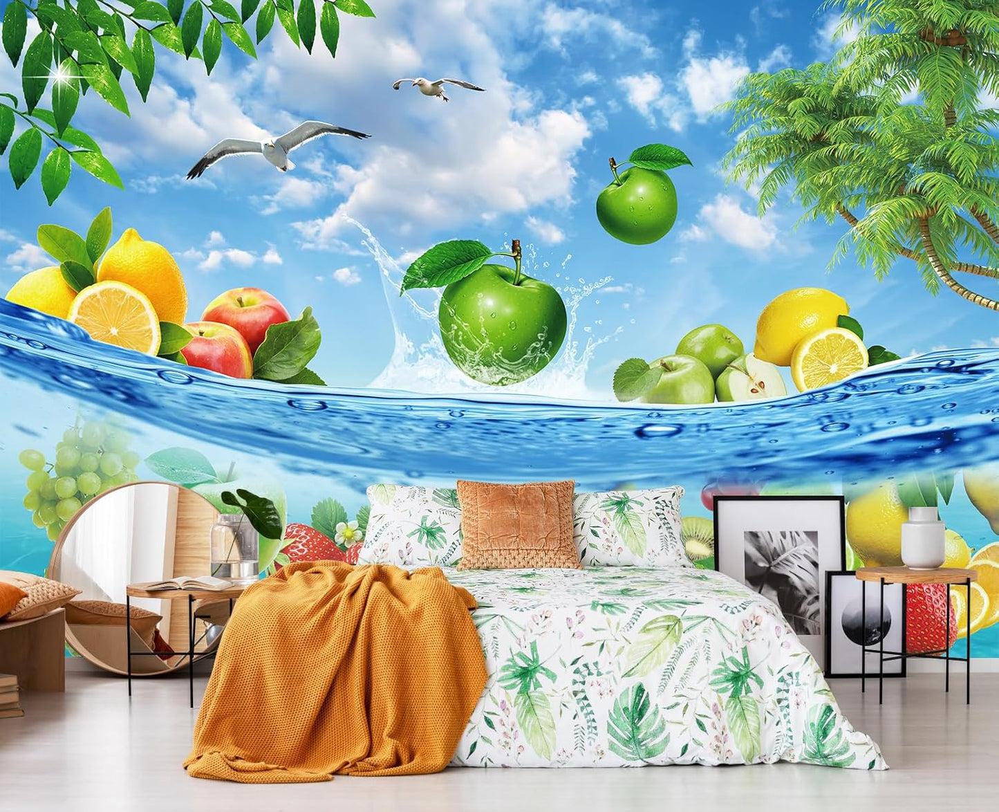 Fruit Wall Mural Wallpaper for Bedroom Living Room(Not Peel and Stick)
