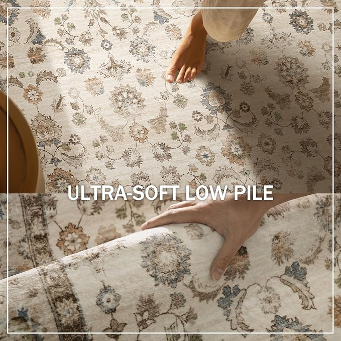Washable Runners for Hallways Kitchen Rug: 2'x6' Kitchen Runner Stain Resistant Non Slip Low Pile Soft Carpet Runners for Hallways Bedroom Entryway Indoor Beside Bathroom Laundry Room