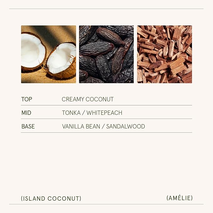 LA JOLIE MUSE Island Coconut Vanilla Scented Candles for Home, Natural Soy | Large Jar Luxury Candles, Clean Non Toxic, Gift for Women & Men, Decorative Gourmand Summer Candle, Tropical Candles, 11oz