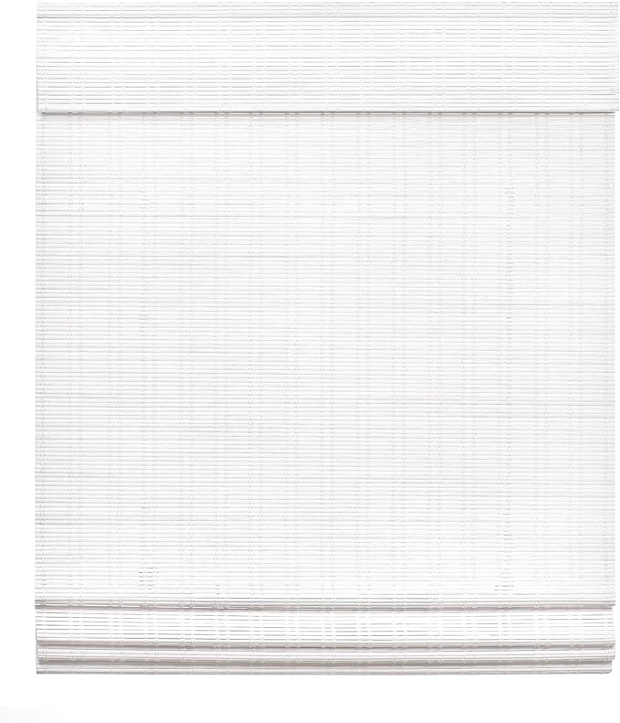LazBlinds Cordless Bamboo Roman Shades for Windows, 27'' W x 60'' H | Natural Light Filtering Bamboo Window Blinds, Bamboo Blinds for Bedroom Living Room Office Indoor