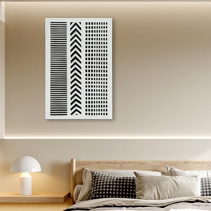 NANKAI Art Hand-Painted Black and White Texture Art, Modern Abstract Decorative Oil Painting Minimalist Home Corridor Wall Decoration Art 45x30 inches