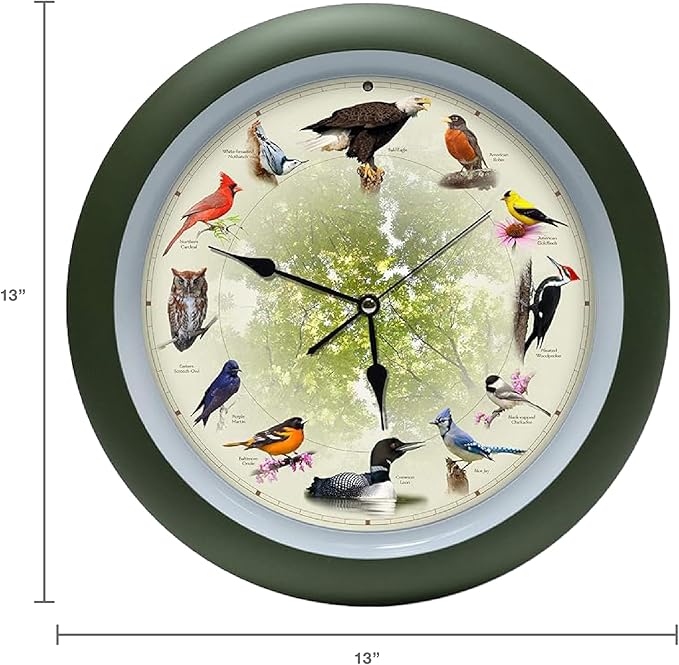 Mark Feldstein, Limited Edition 20th Anniversary Singing Bird Clock, 13 Inch