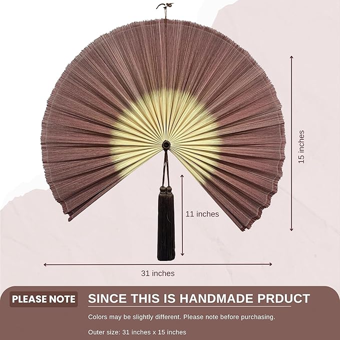ChumDecor Fan Wall Decor,Decorative Folding Fan for Over Bed Decorations
