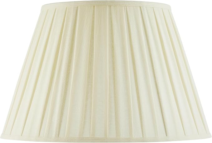 Aspen Creative 33202 Box Pleated Large Empire Spider Construction Lamp Shade, Off-White Linen Fabric, 11" Top x 18" Bottom x 12" Slant