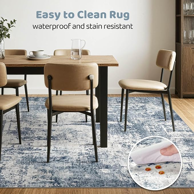12x15 Area Rug Living Room: Washable Large Abstract Soft Rug Stain Resistant Indoor Non-Slip Carpet for Men Modern Home Enthusiasts Aged 25-45 - High Traffic Areas - Bedroom Office Playroom