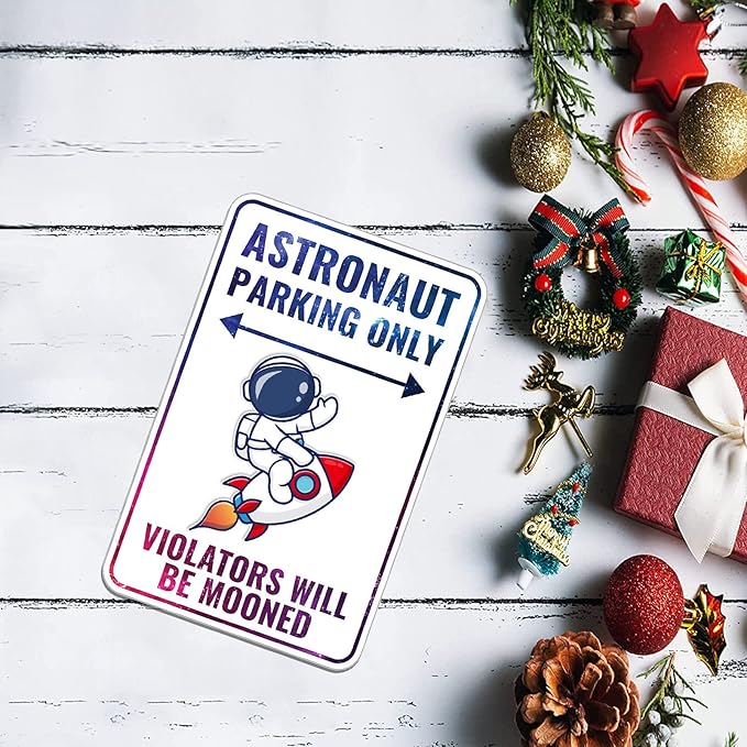 Outer Space Room Wall Decor For Kids Astronaut Decorations For Boys Space Themed Bedroom Decor For Boy Metal Tin Sign Space Decoration Space Theme Signs Birthday Party Gifts For Girls Bathroom Decor Space Wall Tapestry Planet Posters Girl Galaxy Sticke...
