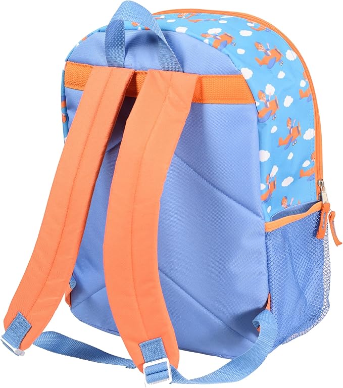 AI ACCESSORY INNOVATIONS Blippi Girls & Boys Toddler Pre school 4 Piece Backpack Set, Kids 16" School Bag with Front Zip Pocket, Blue