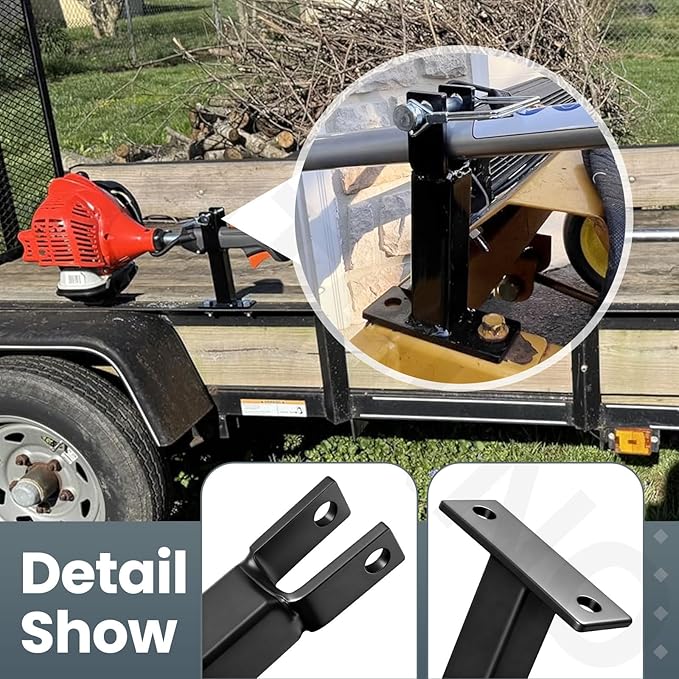 AMTHKNO Heavy Duty W/Hardware Racks Holder Carrier for Weeder/Extended Trimmer or Straight Shaft Weed-Eater, Lockable Racks, Trailer Trimmer Rack, W-eed Eater R ack - Securely/Transport Trimm-ers