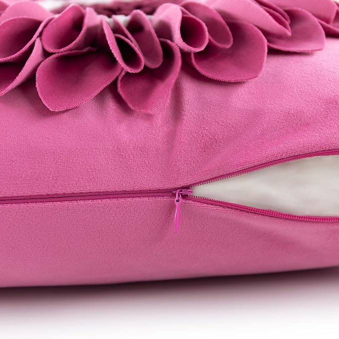 OiseauVoler 3D Sunflower Throw Pillow Cover Decorative Handmade Cushion Cover Case for Home Sofa Car Bed Room Decor 18 x 18 Inch