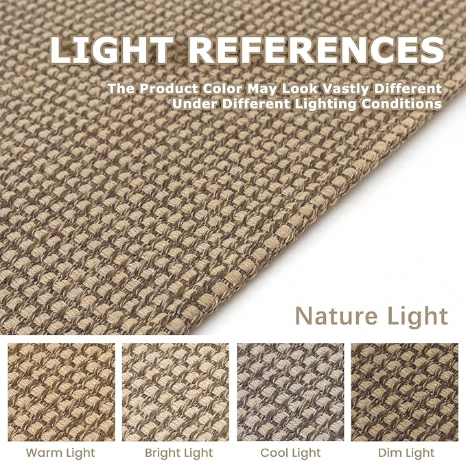 KOZYFLY Long Runners for Hallways 2x12 ft Washable Kitchen Runner Non Slip Rubber Backed Hallway Rugs Cotton Entryway Runner Rug Floor Carpet for Indoor Hall, Backdoor, Kitchen, Tan/Orange/Brown