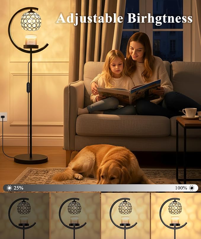 seenlast Candle Warmer Floor Lamp with Timer and Dimmer, Birthday Gifts | Standing Electric Wax Melt Warmer for Home Decor, Living Room & Bedroom | Gift for Women, Mom, Grandma, Sister