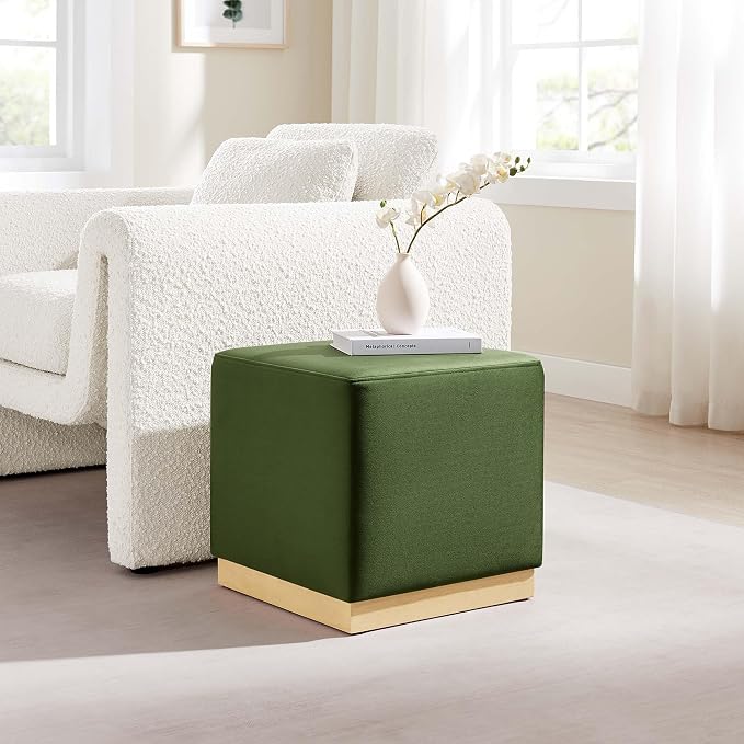 Modway 17" Square Performance Velvet Upholstered Upholstered Ottoman