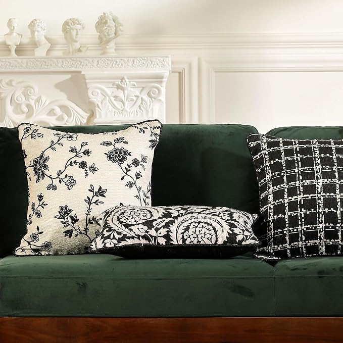 bilin gaier Designer Vintage Linen Throw Pillow Cover,18"x18"-Callalily A | Square Pillow Cover,Concealed Zipper Design,Floral Pattern,Sofa,Bedroom,Living Room,Lounge Chair,All Season Home Decor