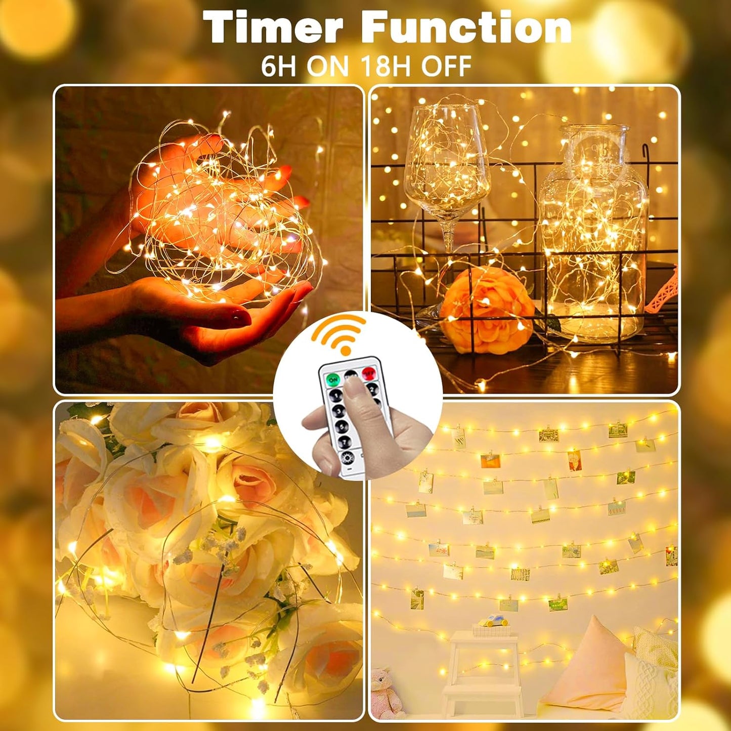 3-Pack 78FT 240 LED Fairy Lights Battery Operated with Timer & Remote, Waterproof Twinkle Lights Indoor Outdoor 8 Modes for Bedroom Centerpiece Wedding DIY Party Christmas Classroom Dorm Decoration