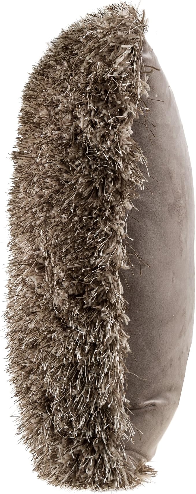 Lavish Home Oversized Floor or Throw Pillow Square Luxury Plush– Shag Faux Fur Glam Decor Cushion for Bedroom Living Room or Dorm (Mocha)